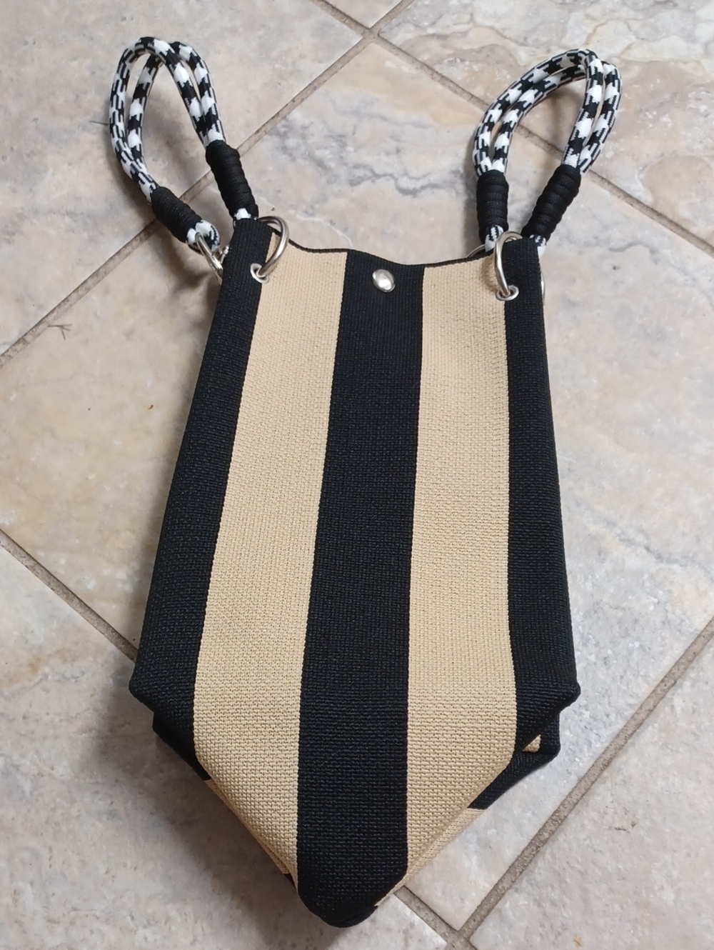 Amazon Black and Tan Striped Women's Tote